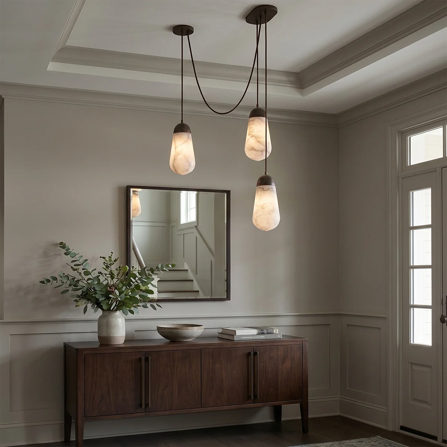 Droplet Natural Alabaster Multi-Chandelier