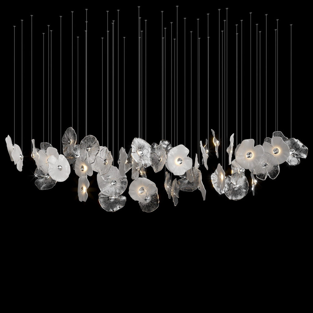 Frosted Blossom Cluster Chandelier
