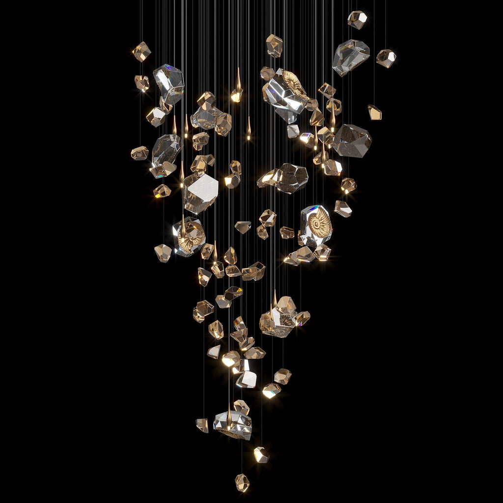 Champagne Crystal Meteor Chandelier