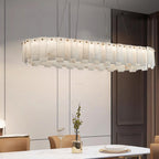 Halos Alabaster Round/Square Chandelier by Bling Lighting Studio