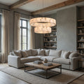 Edes Alabaster Crystal Chandelier by Bling Lighting Studio