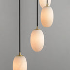 Egg-Shaped Alabaster Chandelier