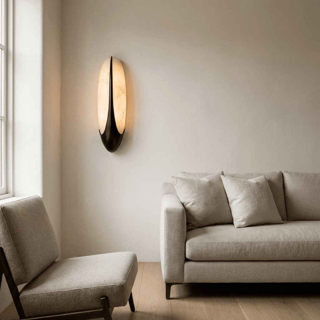 Elara Alabaster Wall Light by Bling Lighting Studio