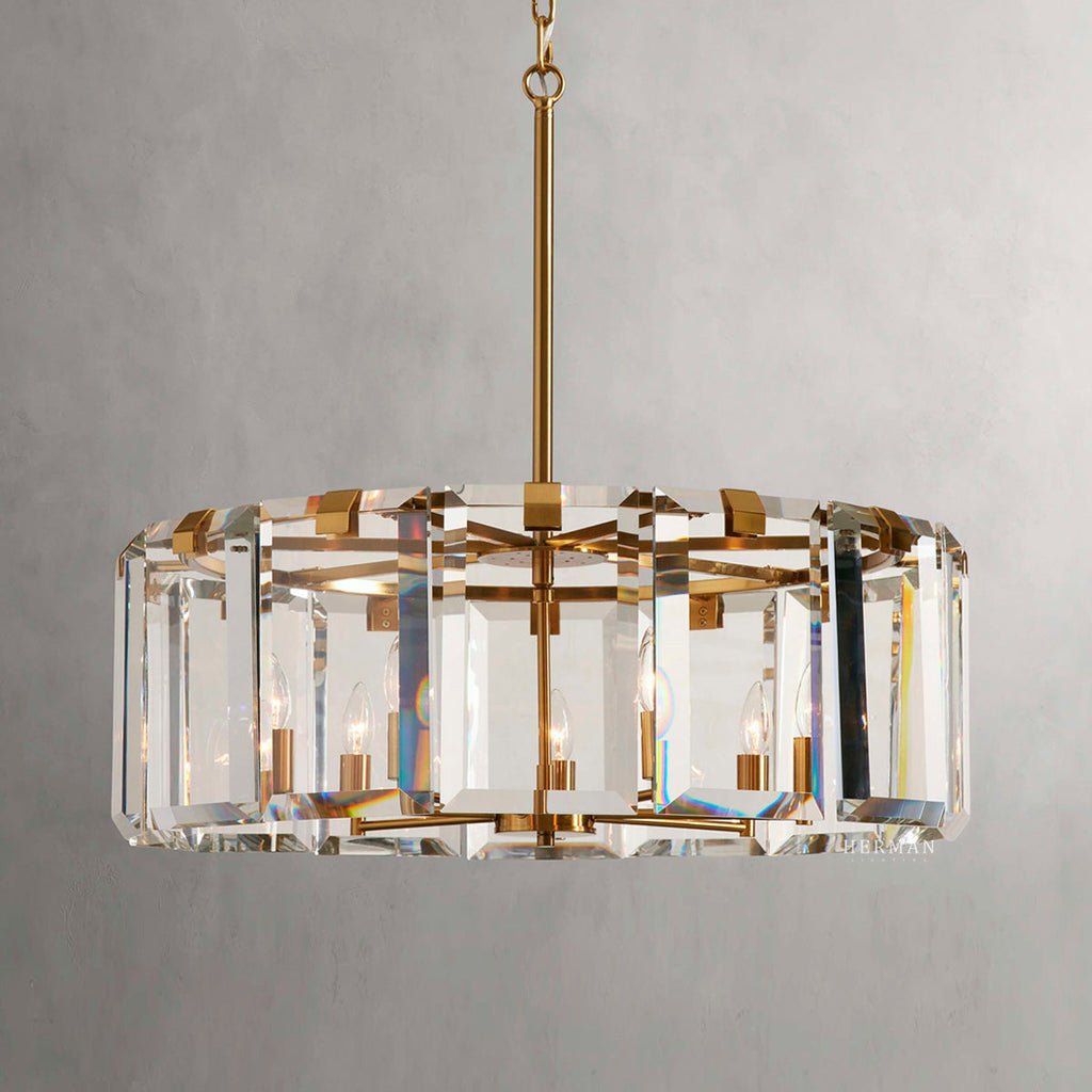 Elegant Amaya Round Chandelier 30" 38" 48" by Bling Lighting Studio