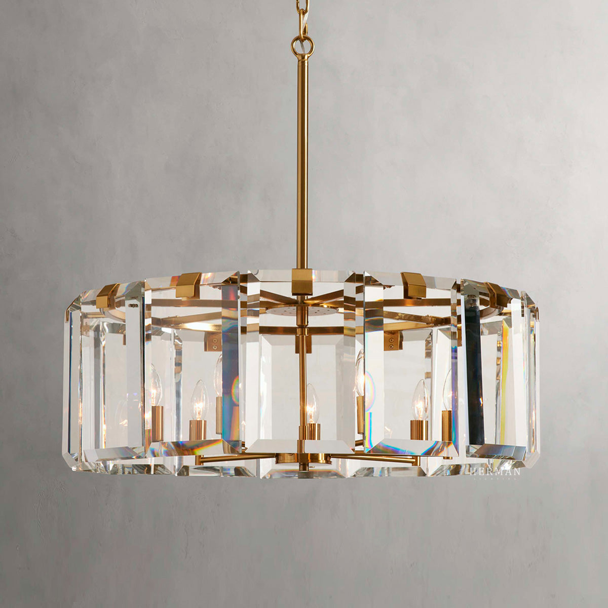 Elegant Amaya Round Chandelier 30" 38" 48" by Bling Lighting Studio