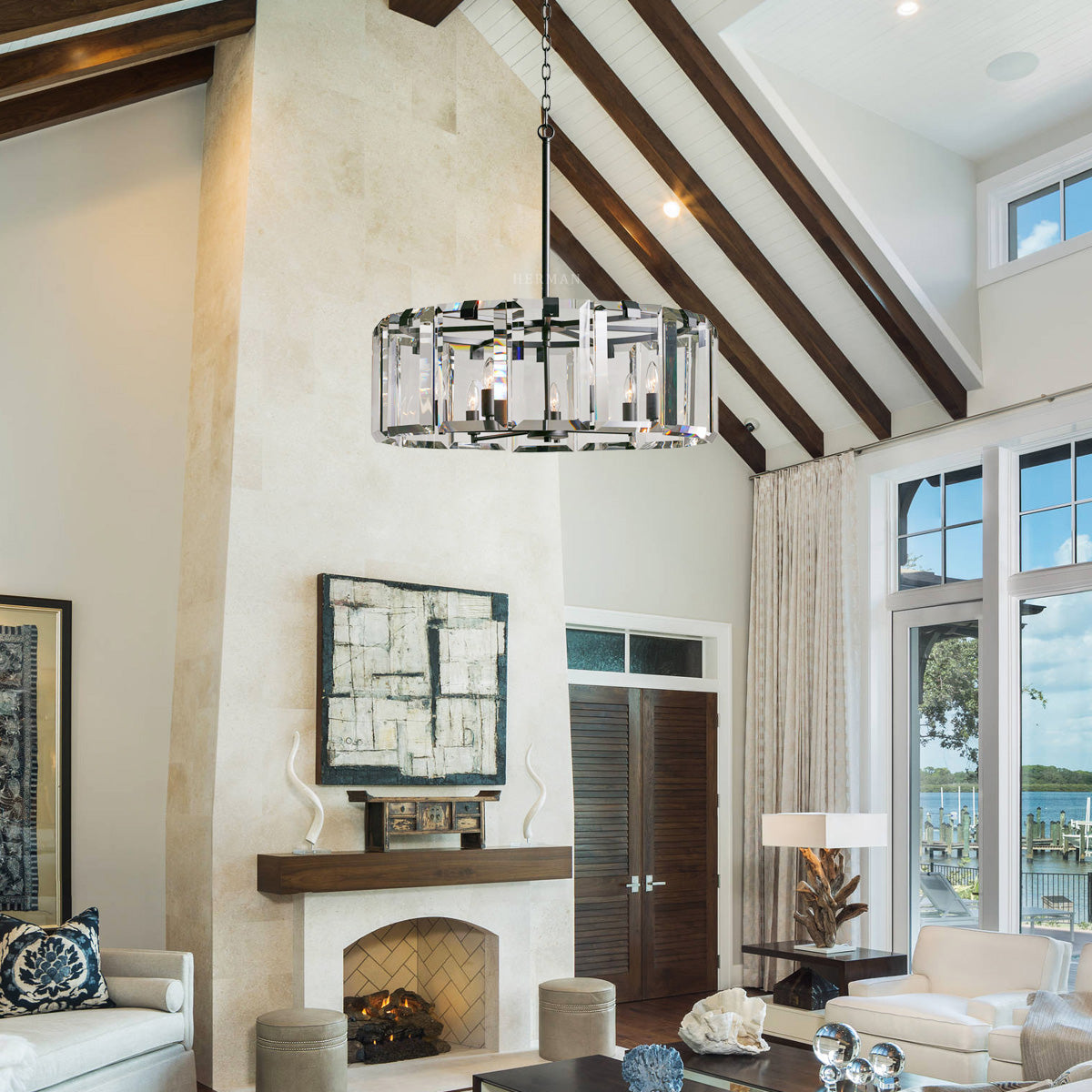 Elegant Amaya Round Chandelier 30" 38" 48" additional product view