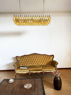 Elegant Amber Murano Poliedri Chandelier product image