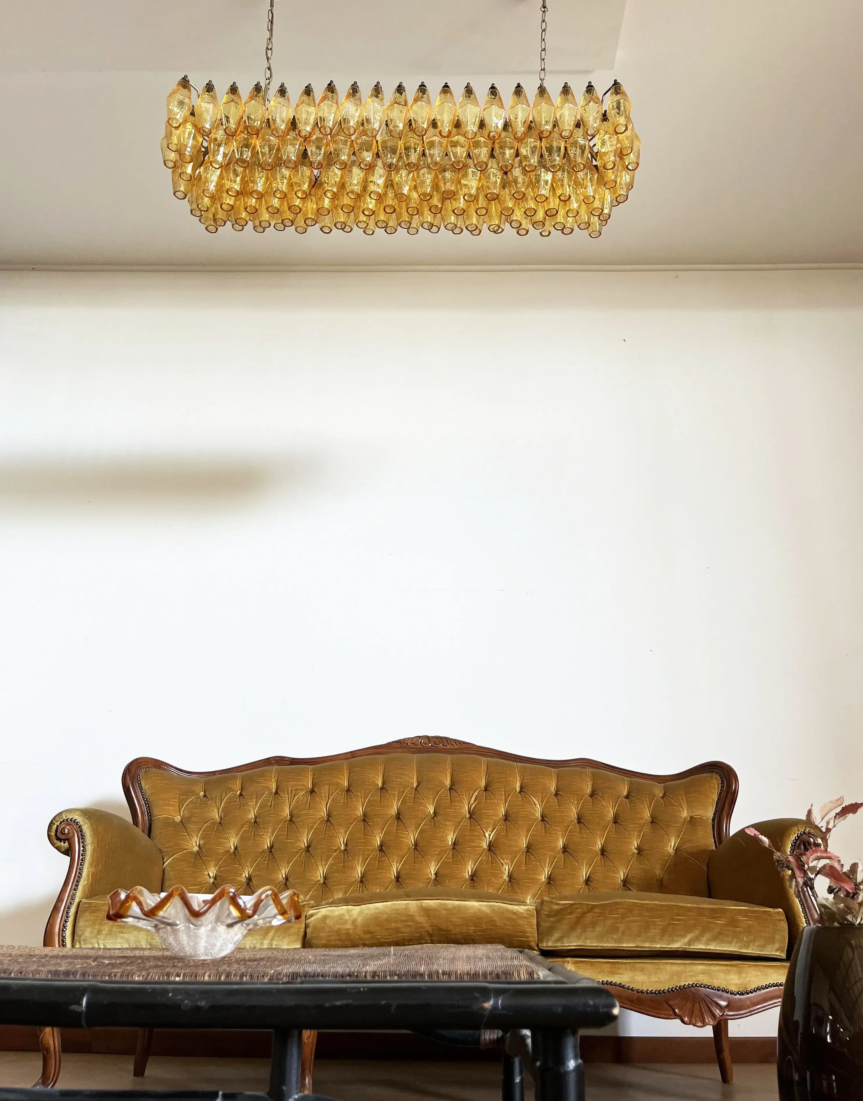 Elegant Amber Murano Poliedri Chandelier product image