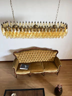 Elegant Amber Murano Poliedri Chandelier product image