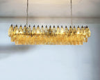 Elegant Amber Murano Poliedri Chandelier product image
