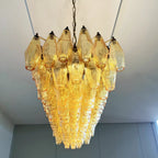 Elegant Amber Murano Poliedri Chandelier product image