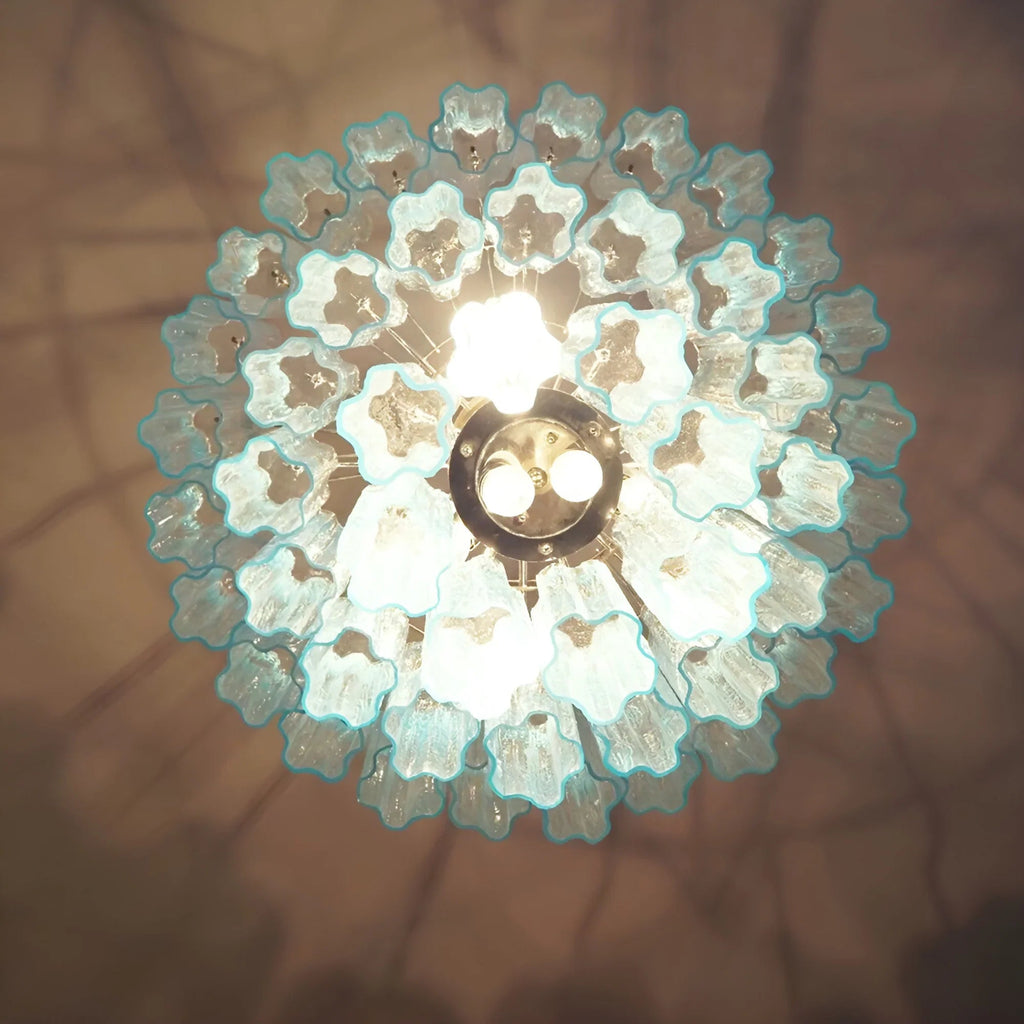 Elegant Blue Murano Glass Tube Chandelier product image