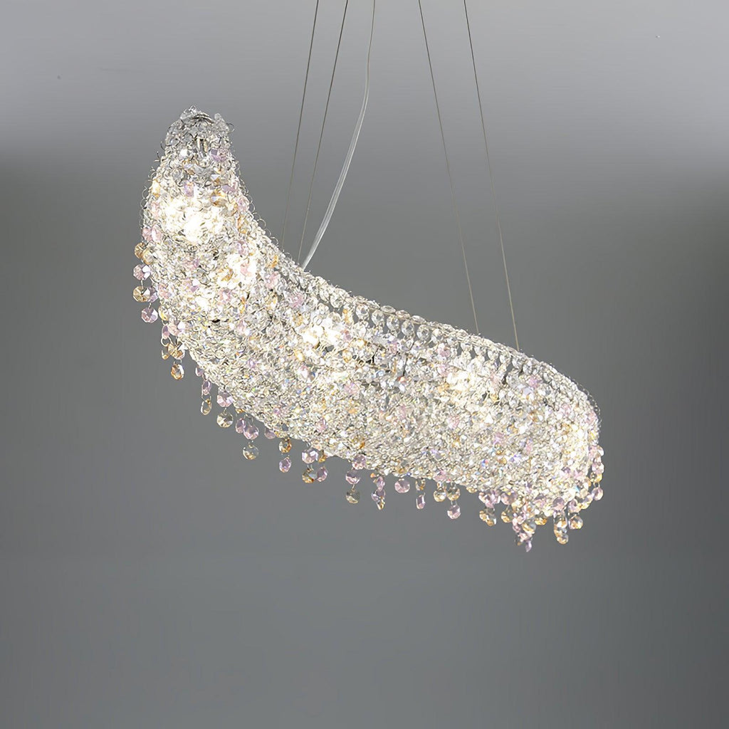 Elegant Boat Crystal Chandelier by Bling Lighting Studio