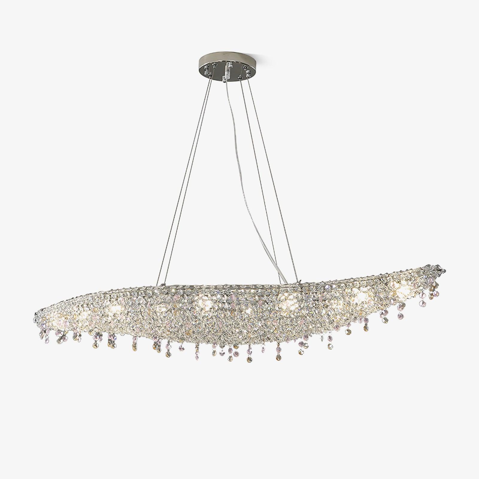 Elegant Boat Crystal Chandelier detail view