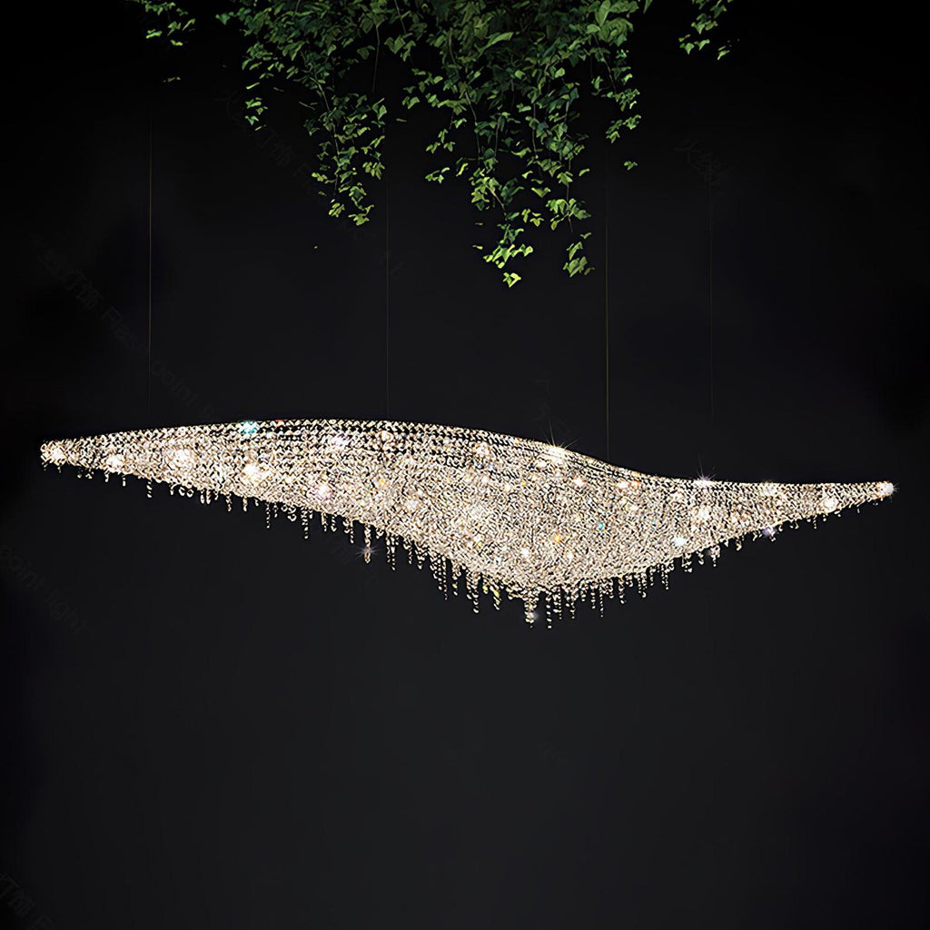 Elegant Boat Crystal Chandelier material and finish detail
