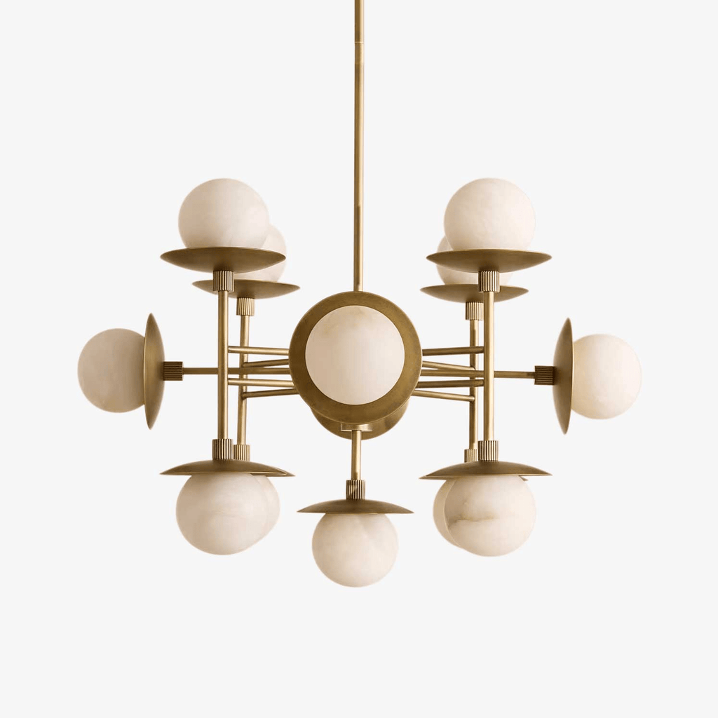 Elegant Cara Alabaster Chandelier by Bling Lighting Studio
