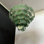 Elegant Green Murano Disc Chandelier product image