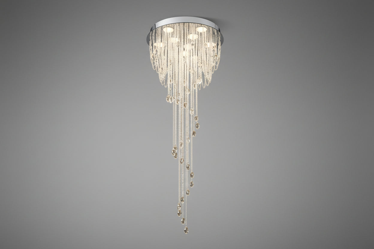 Elegant Harmony Spiral Chandelier by Bling Lighting Studio
