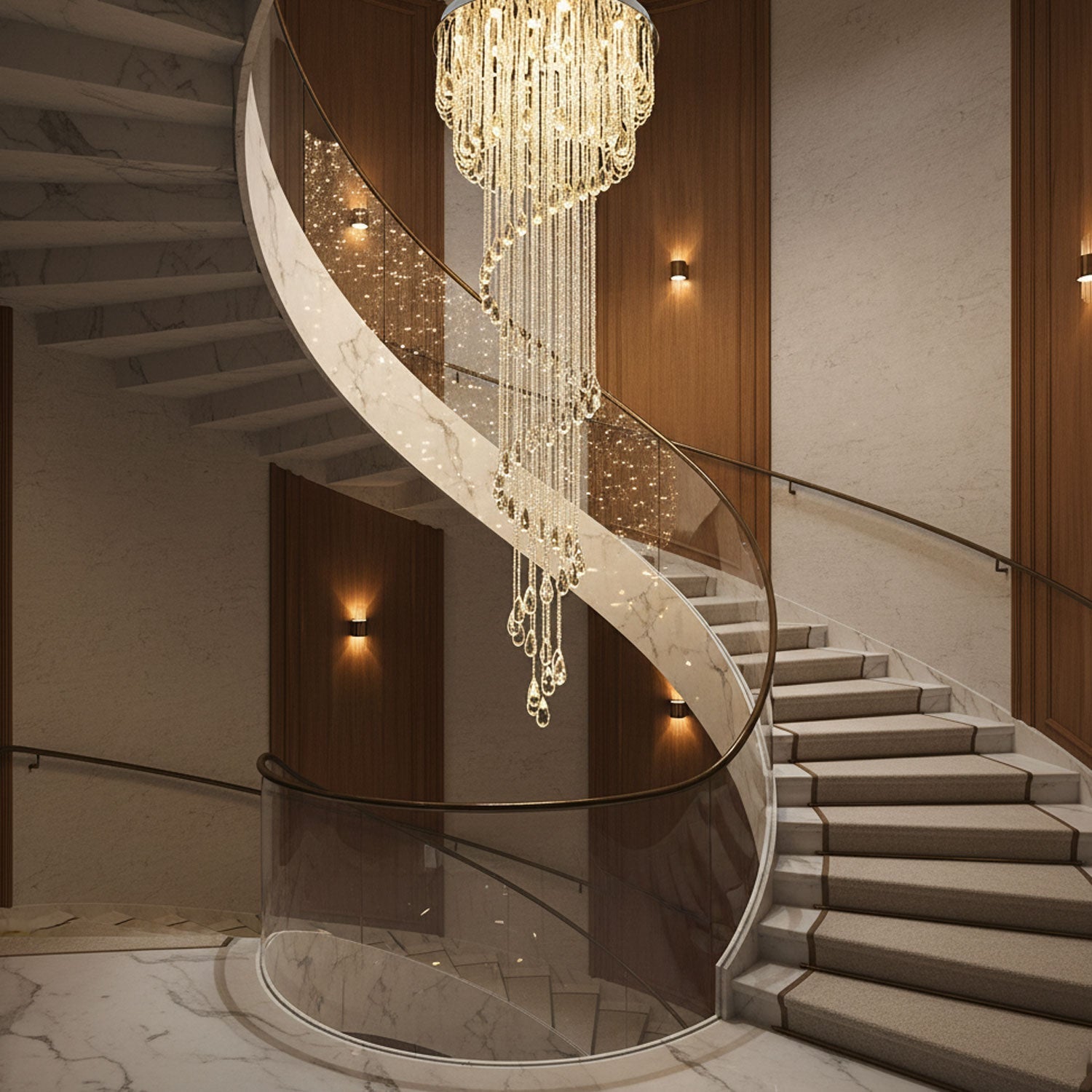 Elegant Harmony Spiral Chandelier product image