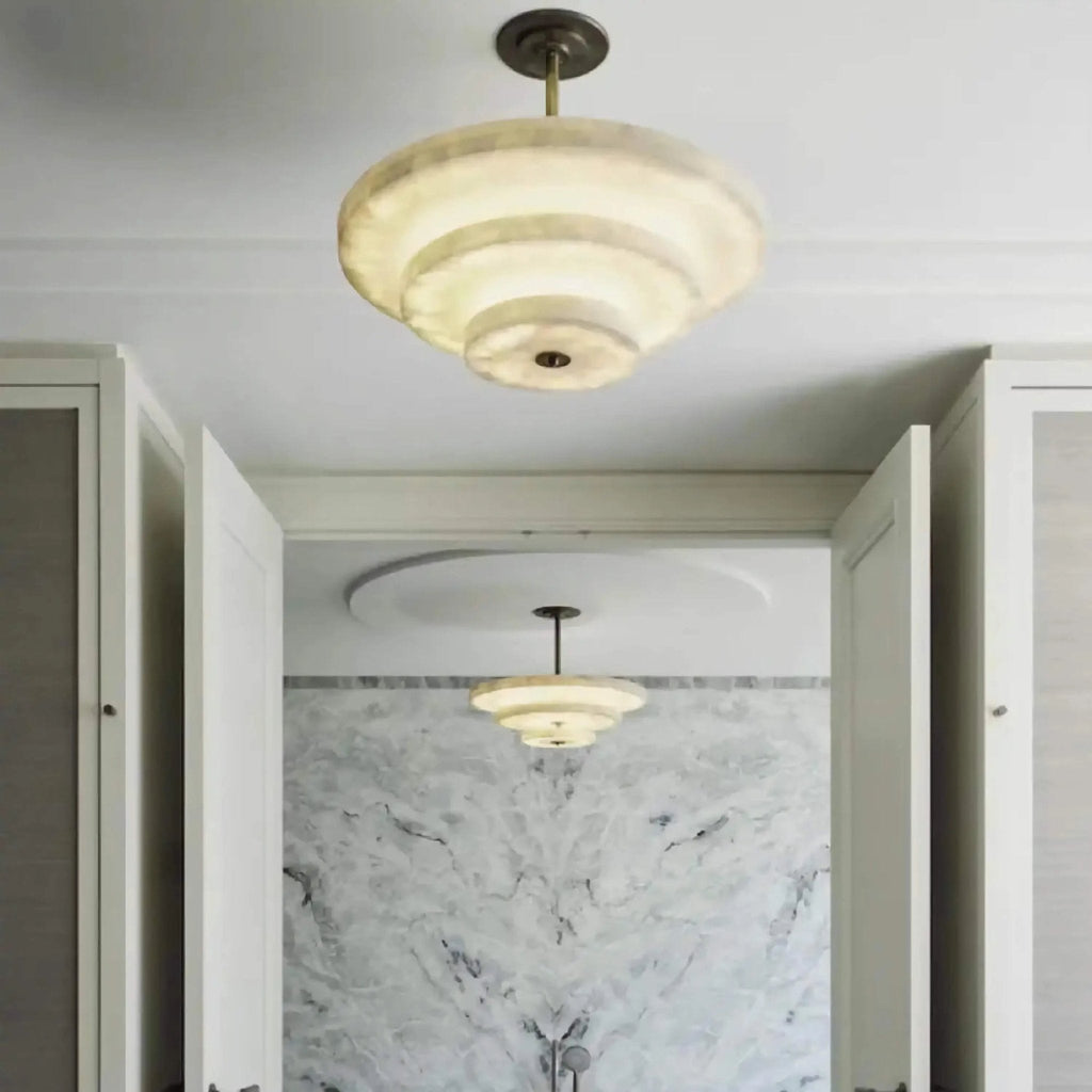 Elegant Ice Queen Alabaster Chandelier detail view