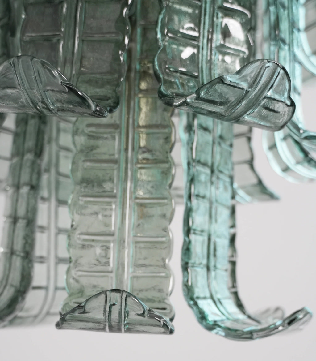 Elegant Leaf-Shaped Murano Glass Chandelier product image