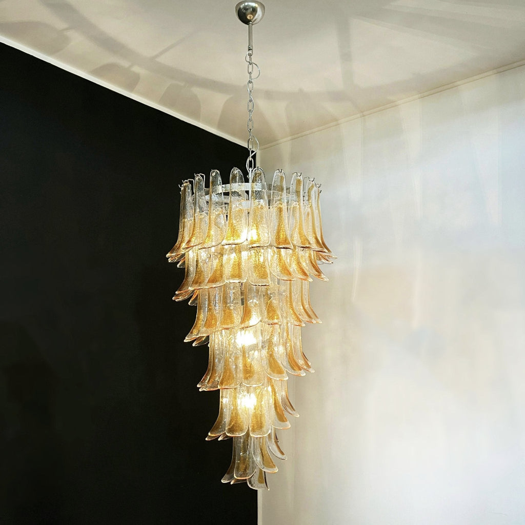 Elegant Marigold Murano Chandelier material and finish detail