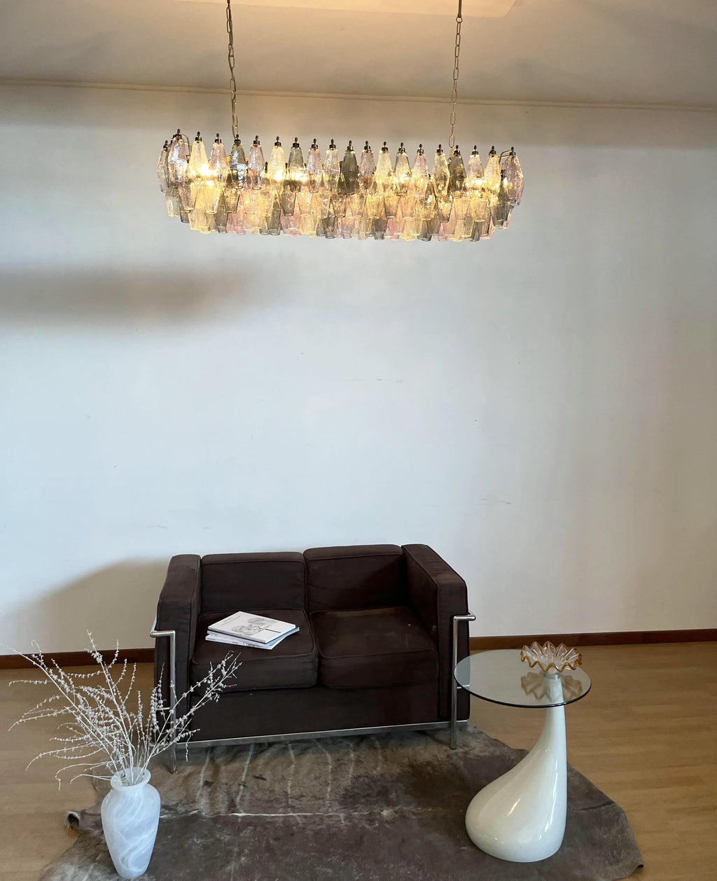 Elegant Multicolored Murano Poliedri Chandelier additional product view
