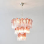 Elegant Murano Pink Rose Chandelier product image
