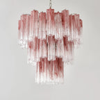 Elegant Murano Pink Rose Chandelier product image