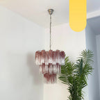 Elegant Murano Pink Rose Chandelier product image