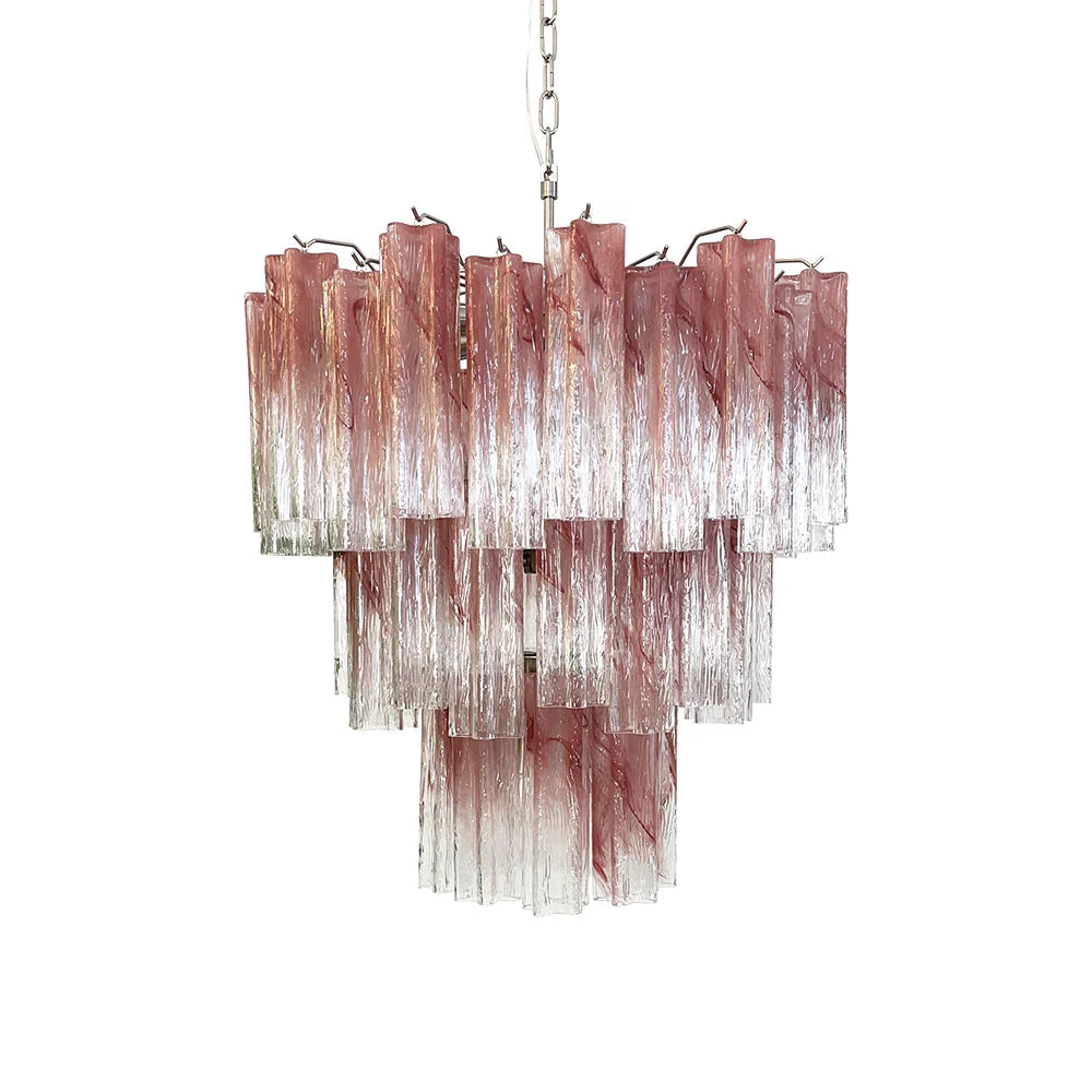 Elegant Murano Pink Rose Chandelier product image