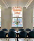 Elegant Pink Murano Glass Tube Chandelier additional product view