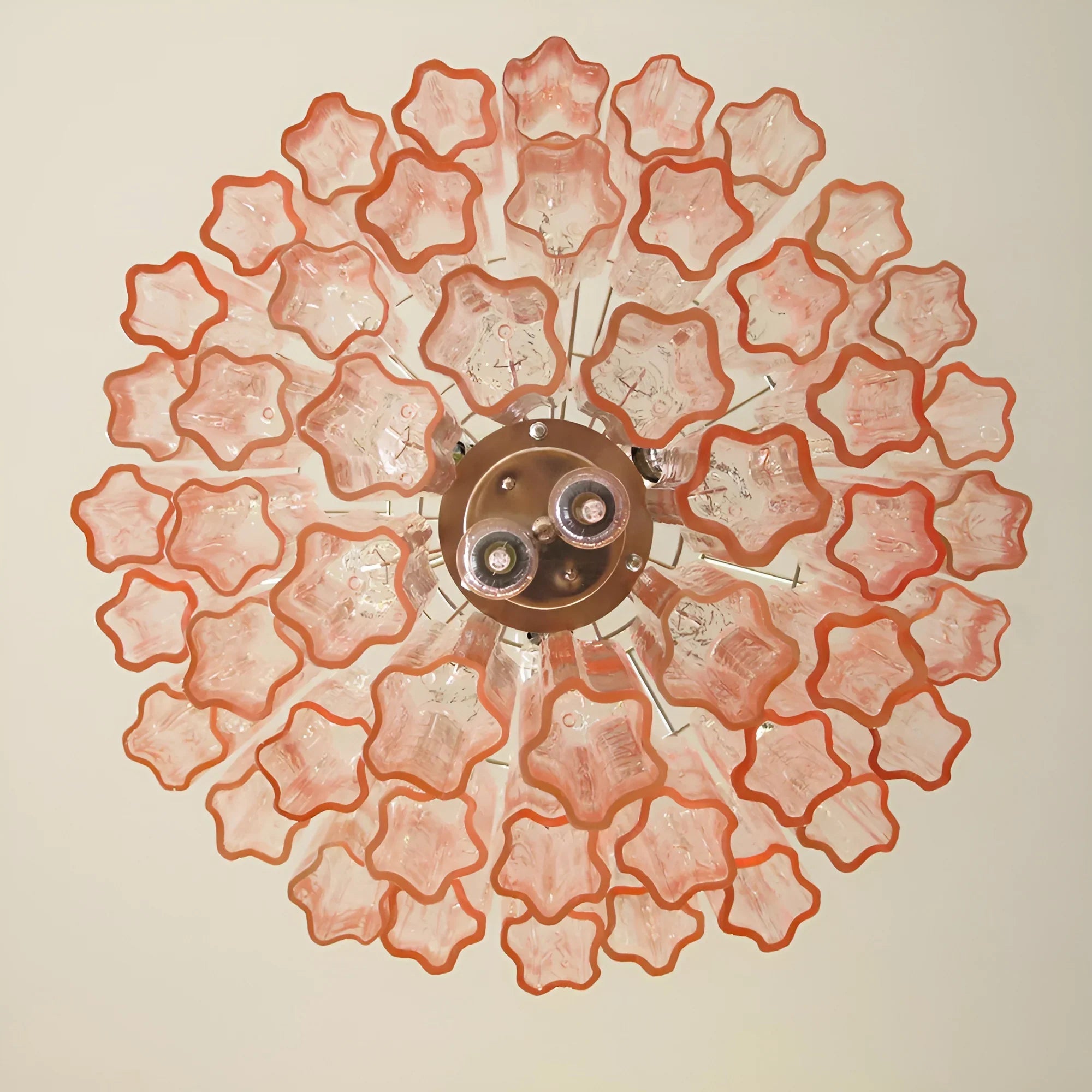 Elegant Pink Murano Glass Tube Chandelier product image