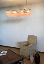 Elegant Pink Murano Poliedri Chandelier additional product view