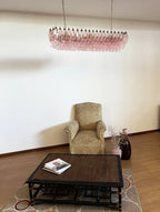 Elegant Pink Murano Poliedri Chandelier product image