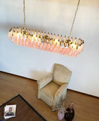 Elegant Pink Murano Poliedri Chandelier product image