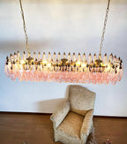 Elegant Pink Murano Poliedri Chandelier product image