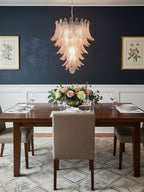 Elegant Rosalind Murano Felci Chandelier material and finish detail