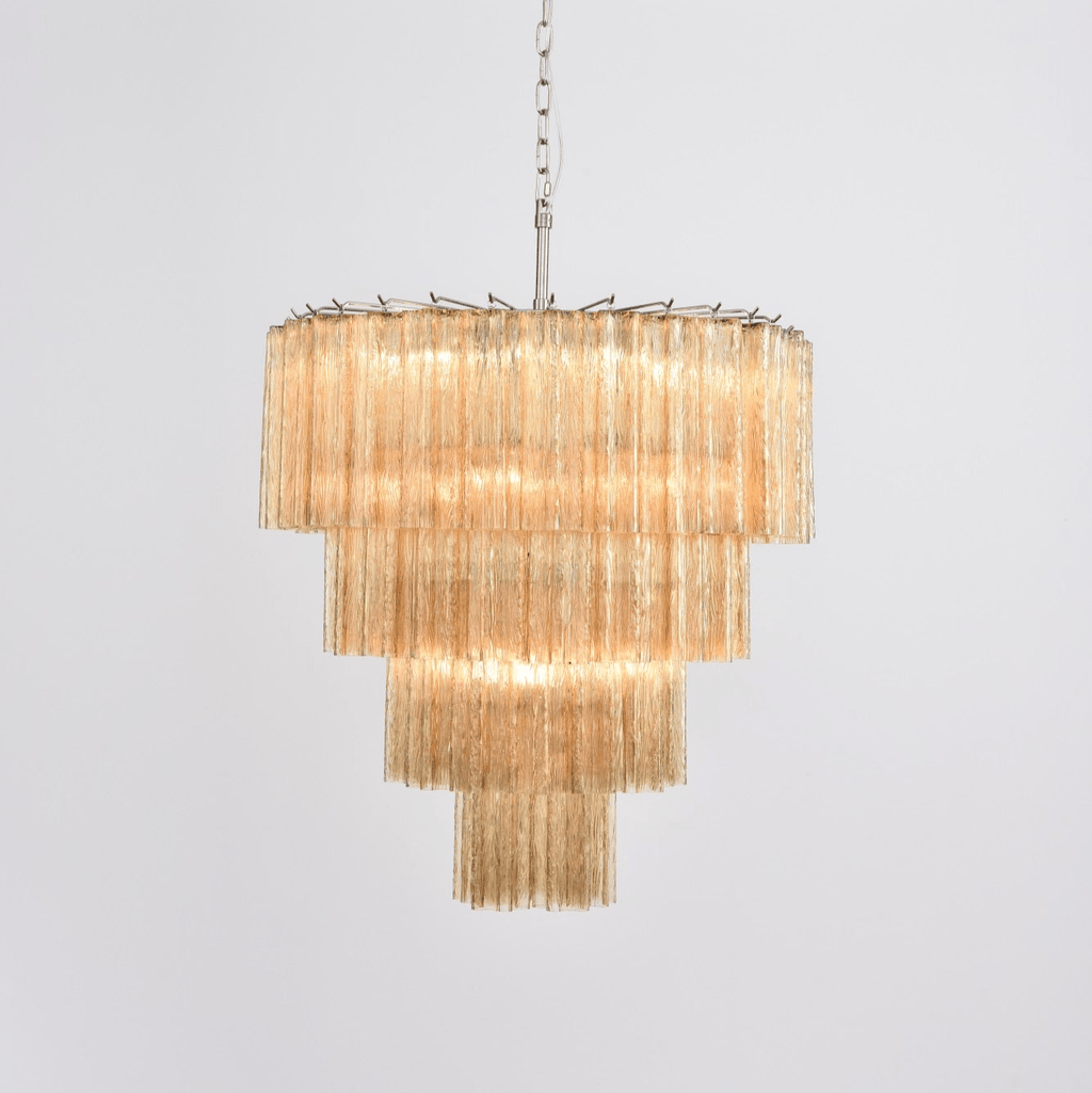 Elegant Serava Cascade Murano Tube Chandelier product image