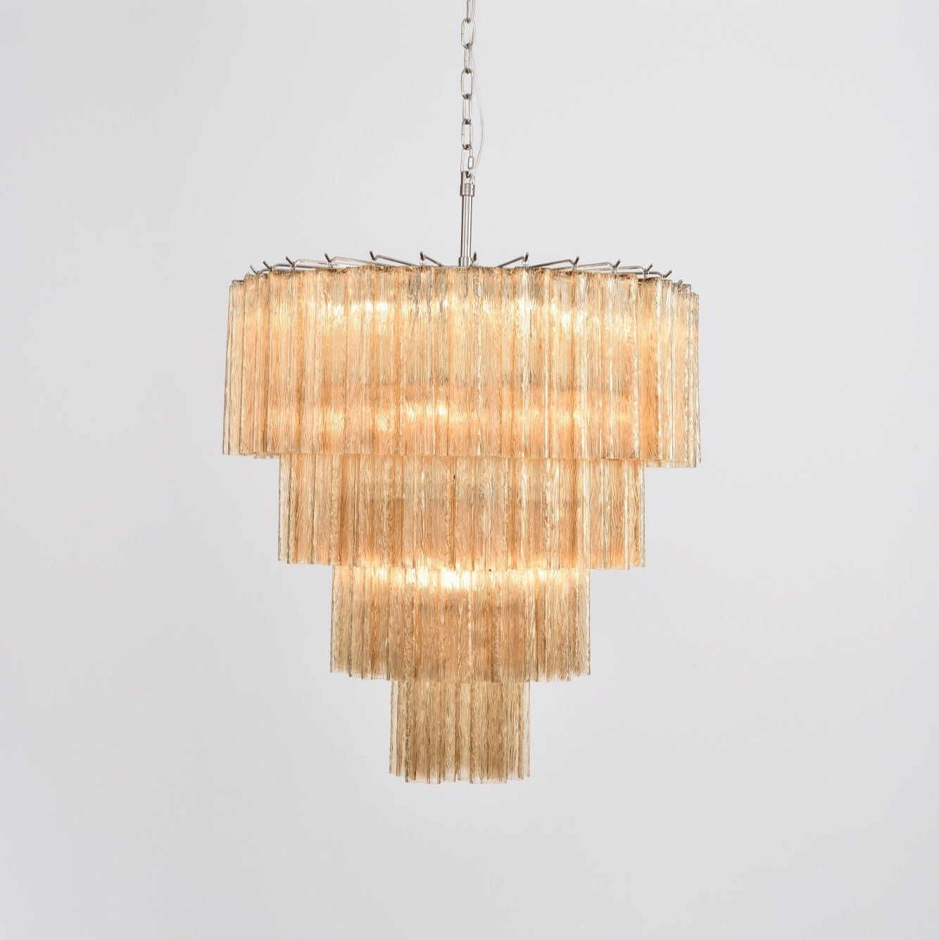 Elegant Serava Cascade Murano Tube Chandelier product image