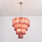 Elegant Serava Cascade Murano Tube Chandelier product image