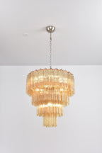 Elegant Serava Cascade Murano Tube Chandelier product image
