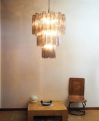Elegant Smoke Murano Glass Tube Chandelier product image
