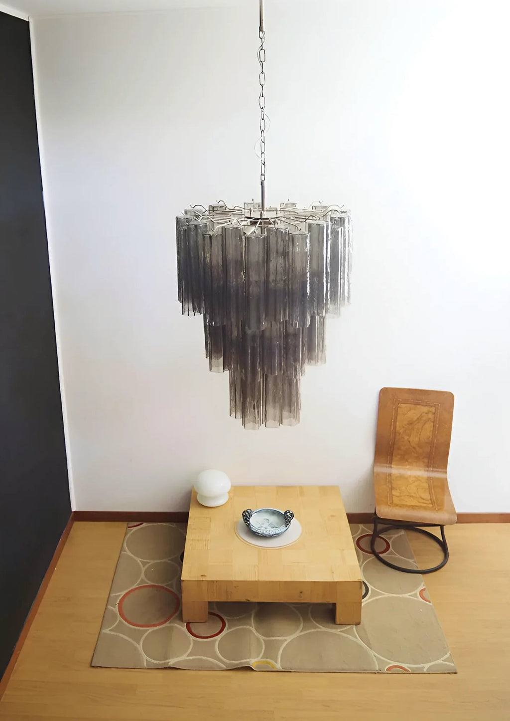 Elegant Smoke Murano Glass Tube Chandelier product image