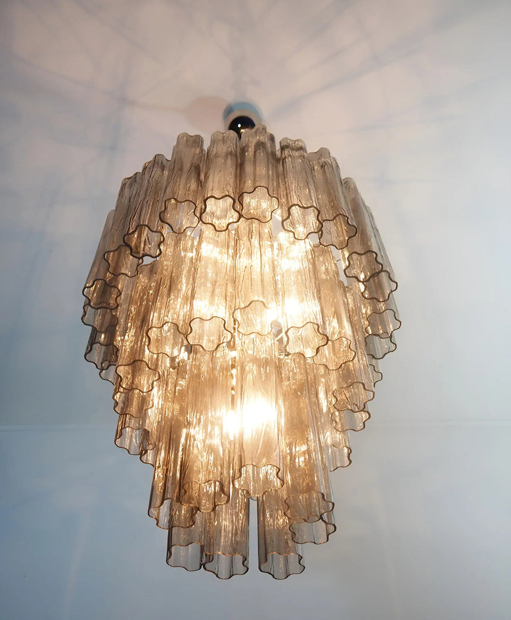 Elegant Smoke Murano Glass Tube Chandelier product image