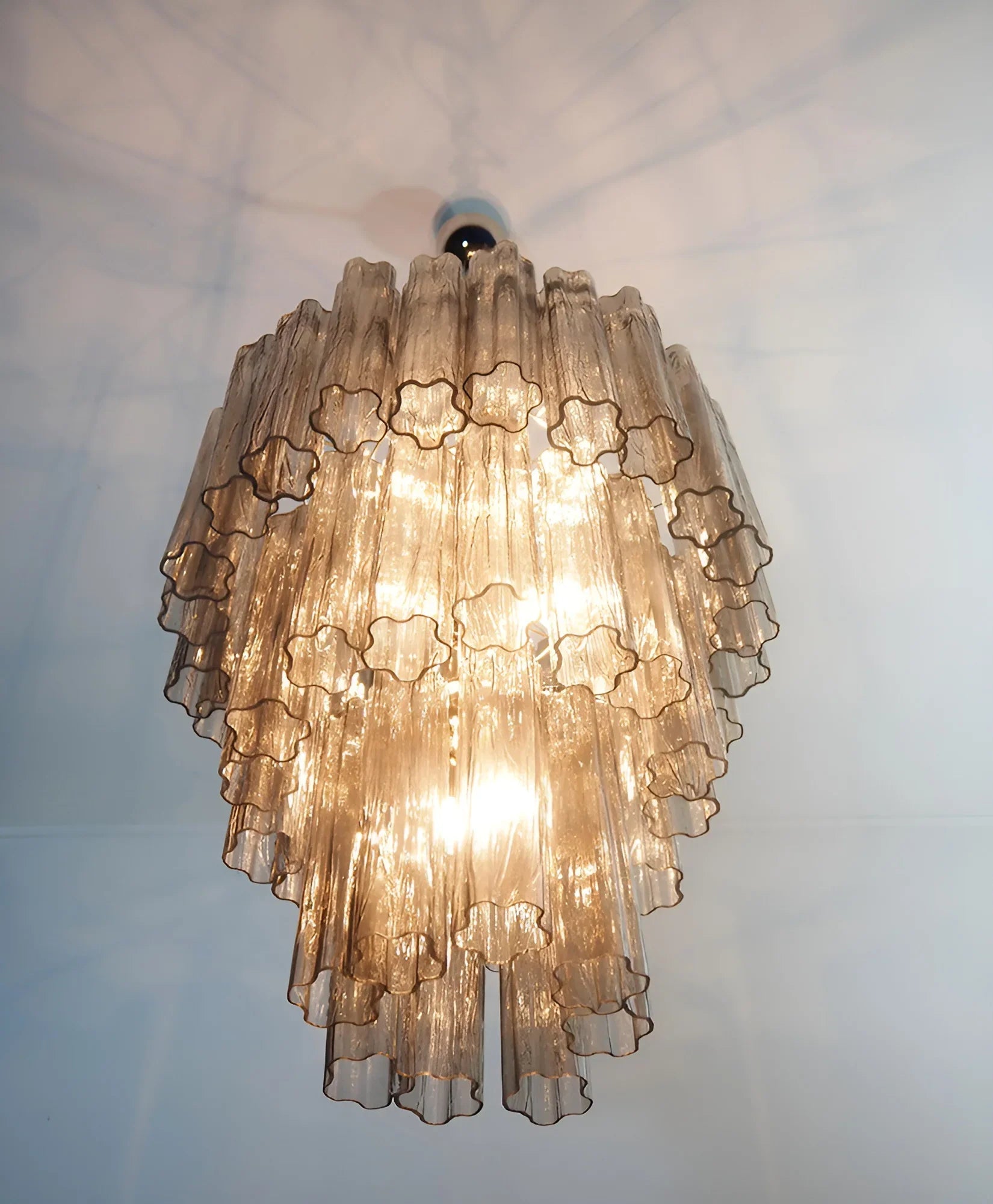 Elegant Smoke Murano Glass Tube Chandelier product image