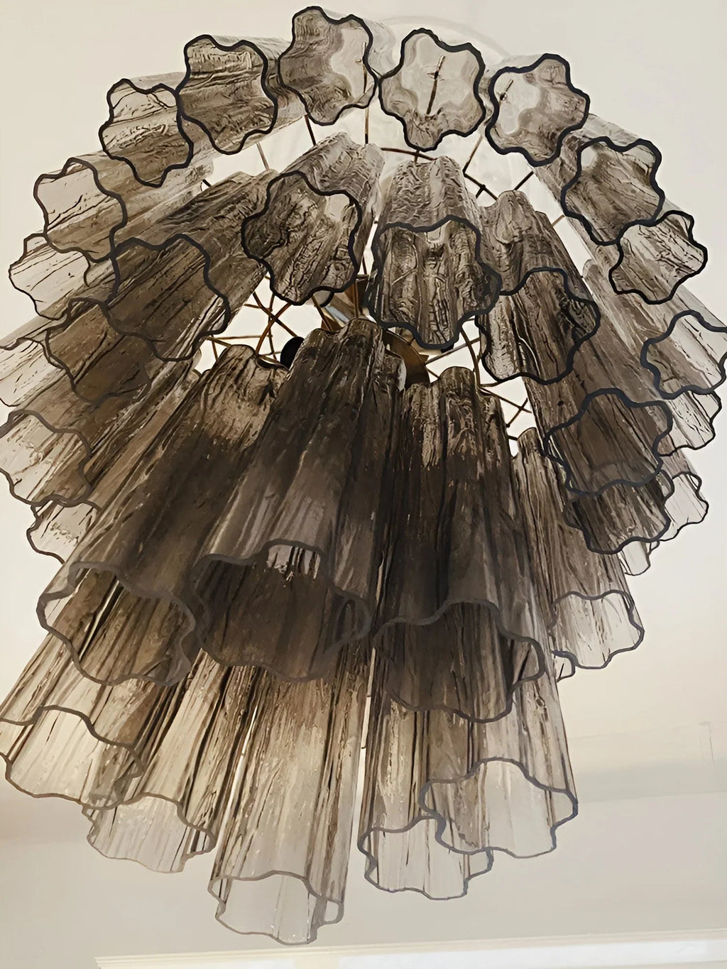 Elegant Smoke Murano Glass Tube Chandelier product image