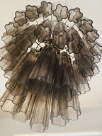 Elegant Smoke Murano Glass Tube Chandelier product image