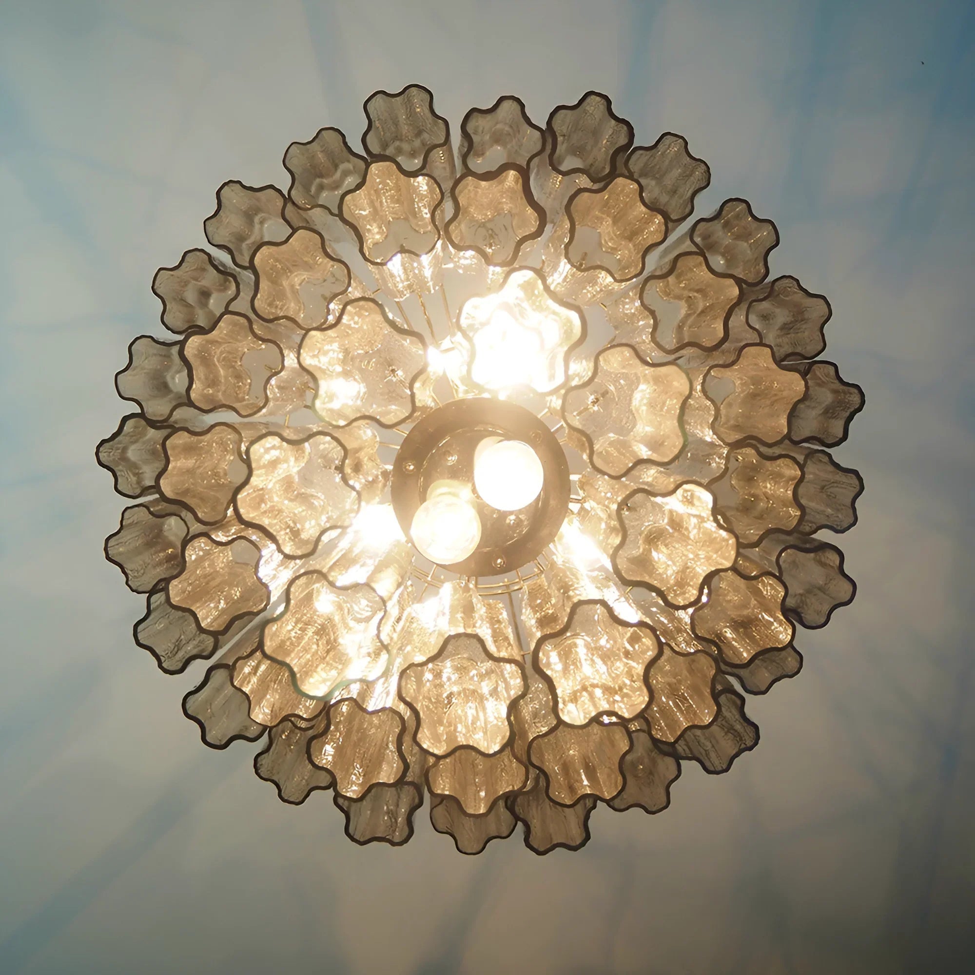 Elegant Smoke Murano Glass Tube Chandelier product image