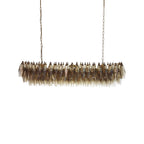 Elegant Smoked Murano Poliedri Chandelier by Bling Lighting Studio